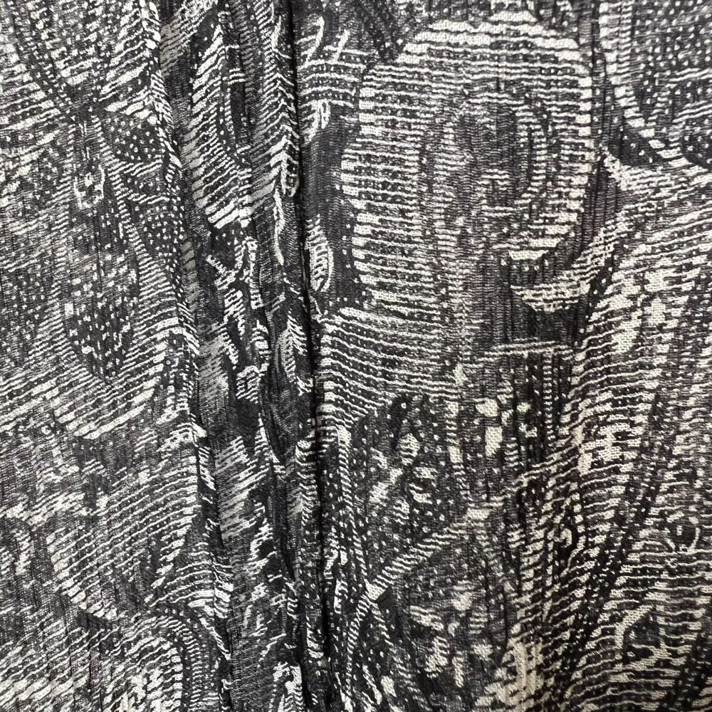 Charter Club Blouse Womens Size 8P Black Sheer Paisley Floral 100% Silk Goth - Picture 8 of 16